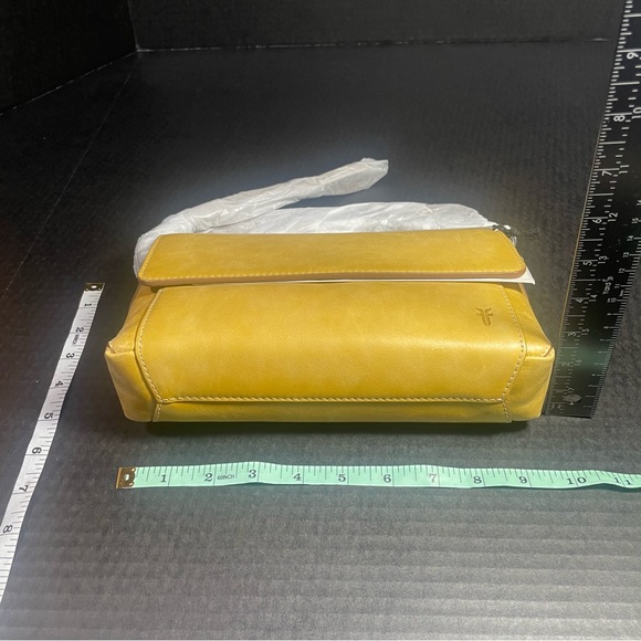 FRYE REED FLAP LEATHER CROSSBODY $228 YELLOW GREAT EASTER GIFT PRICE FIRM! - Picture 7 of 15